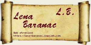Lena Baranac vizit kartica